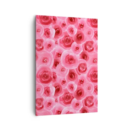 Impression sur toile - Image sur toile - Roses en-haut et en-bas - 70x100 cm