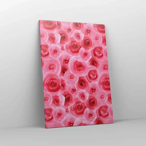 Impression sur toile - Image sur toile - Roses en-haut et en-bas - 70x100 cm