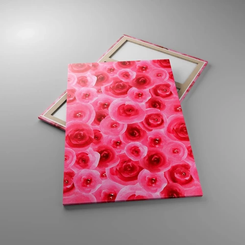 Impression sur toile - Image sur toile - Roses en-haut et en-bas - 80x120 cm