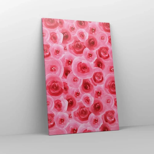 Impression sur toile - Image sur toile - Roses en-haut et en-bas - 80x120 cm