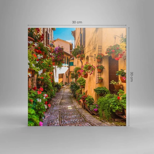 Impression sur toile - Image sur toile - Ruelle italienne - 30x30 cm