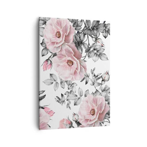 Impression sur toile - Image sur toile - Se perdre dans les fleurs des roses - 50x70 cm