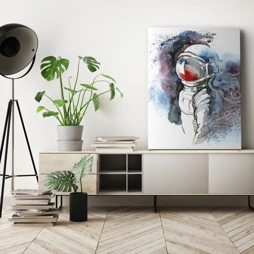 Impression sur toile - Image sur toile - Seul avec l'espace - 50x70 cm