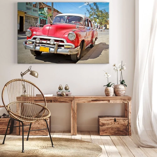 Impression sur toile - Image sur toile - Seulement à Cuba - 70x50 cm