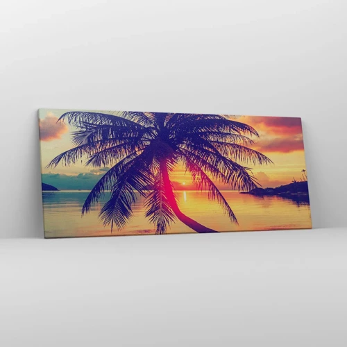 Impression sur toile - Image sur toile - Soirée sous les palmiers - 120x50 cm