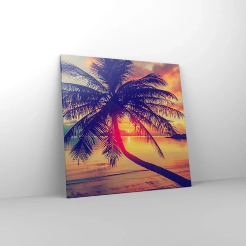 Impression sur toile - Image sur toile - Soirée sous les palmiers - 70x70 cm