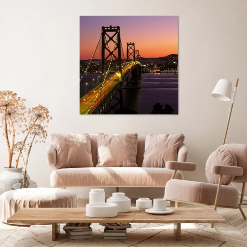 Impression sur toile - Image sur toile - Soirée violette - 60x60 cm