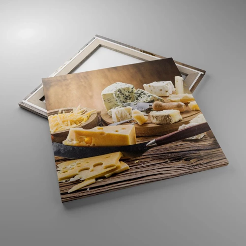 Impression sur toile - Image sur toile - Sourire au fromage - 60x60 cm