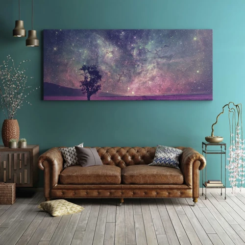 Impression sur toile - Image sur toile - Sous un ciel magique - 100x40 cm