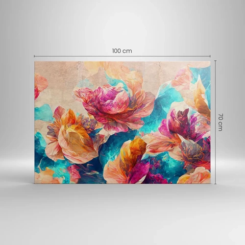 Impression sur toile - Image sur toile - Splendeur colorée du bouquet - 100x70 cm