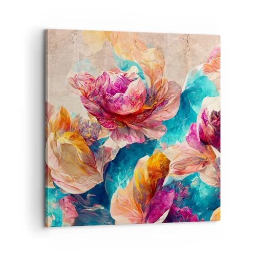 Impression sur toile - Image sur toile - Splendeur colorée du bouquet - 60x60 cm
