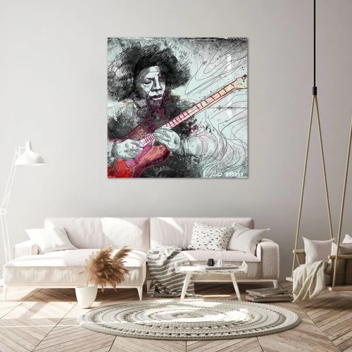 Impression sur toile - Image sur toile - Sur les vagues de la musique - 30x30 cm