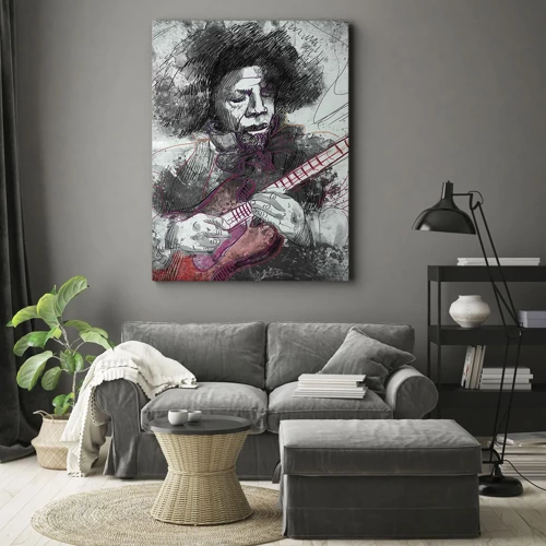 Impression sur toile - Image sur toile - Sur les vagues de la musique - 50x70 cm