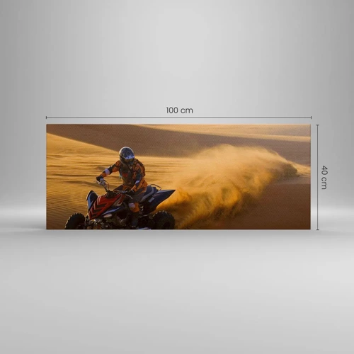 Impression sur toile - Image sur toile - Sur les vagues de sable - 100x40 cm
