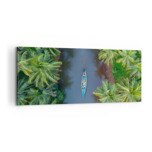 Impression sur toile - Image sur toile - Sur un sentier tropical - 100x40 cm