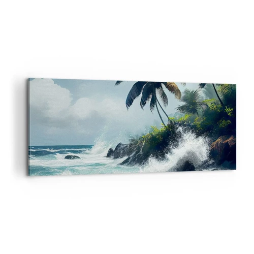 Impression sur toile - Image sur toile - Sur une côte tropicale - 100x40 cm