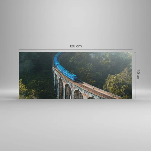 Impression sur toile - Image sur toile - Train nature - 120x50 cm