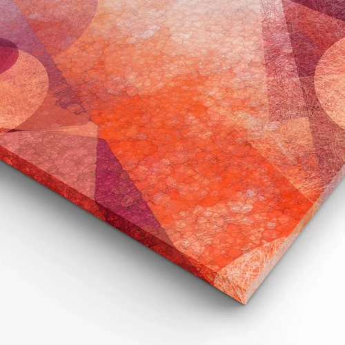Impression sur toile - Image sur toile - Transformations géométriques en rose - 100x40 cm