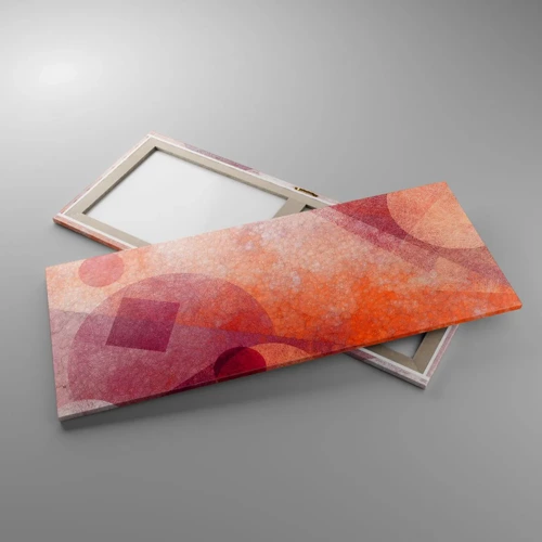 Impression sur toile - Image sur toile - Transformations géométriques en rose - 120x50 cm