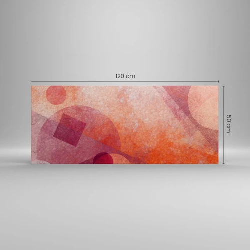 Impression sur toile - Image sur toile - Transformations géométriques en rose - 120x50 cm