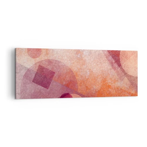 Impression sur toile - Image sur toile - Transformations géométriques en rose - 140x50 cm