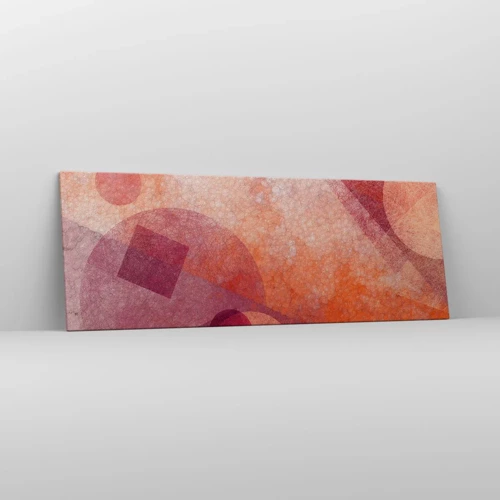 Impression sur toile - Image sur toile - Transformations géométriques en rose - 140x50 cm