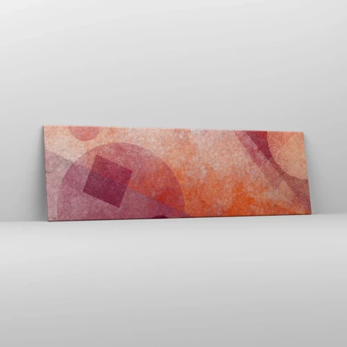 Impression sur toile - Image sur toile - Transformations géométriques en rose - 160x50 cm