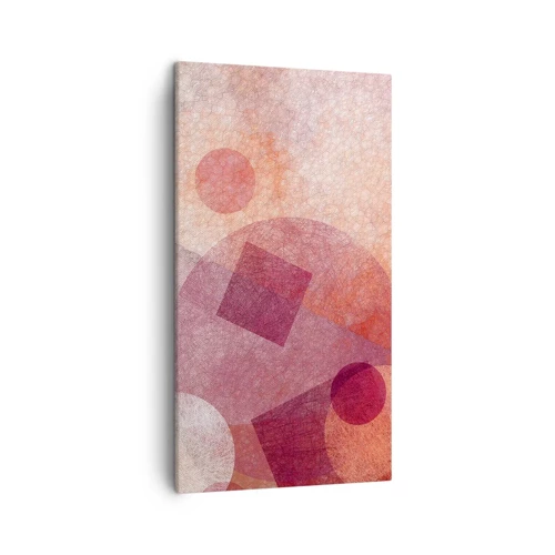 Impression sur toile - Image sur toile - Transformations géométriques en rose - 45x80 cm