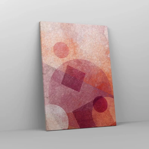 Impression sur toile - Image sur toile - Transformations géométriques en rose - 50x70 cm