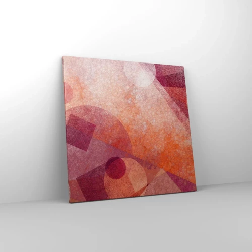 Impression sur toile - Image sur toile - Transformations géométriques en rose - 60x60 cm