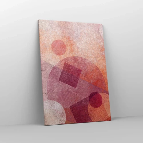 Impression sur toile - Image sur toile - Transformations géométriques en rose - 70x100 cm