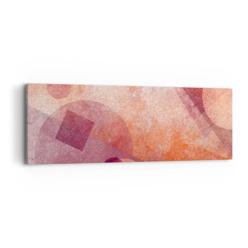 Impression sur toile - Image sur toile - Transformations géométriques en rose - 90x30 cm