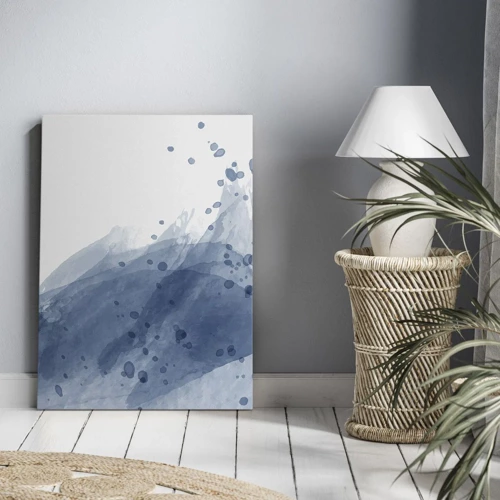 Impression sur toile - Image sur toile - Tulle bleu - 45x80 cm