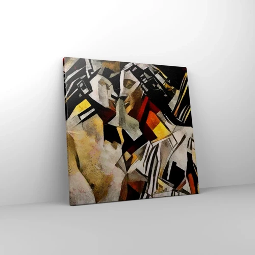 Impression sur toile - Image sur toile - Un baiser sculptural - 40x40 cm