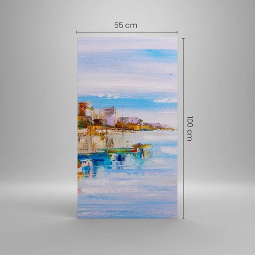 Impression sur toile - Image sur toile - Un havre urbain multicolore - 55x100 cm