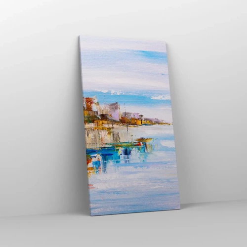 Impression sur toile - Image sur toile - Un havre urbain multicolore - 55x100 cm