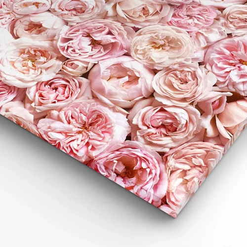 Impression sur toile - Image sur toile - Un lit de roses - 65x120 cm