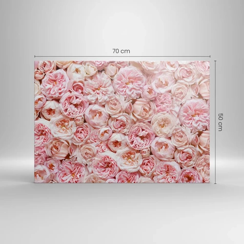 Impression sur toile - Image sur toile - Un lit de roses - 70x50 cm