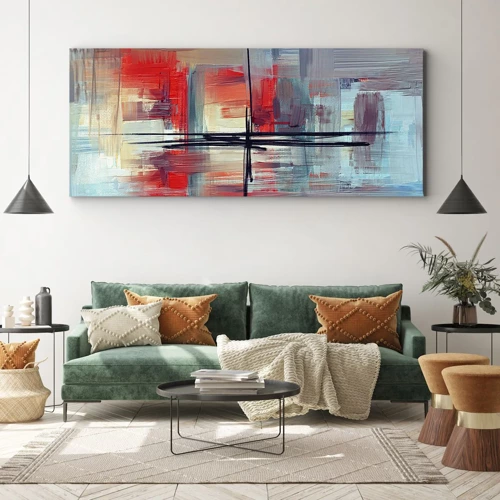 Impression sur toile - Image sur toile - Un paysage dans une dimension inconnue - 100x40 cm