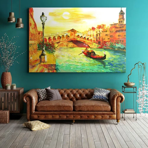 Impression sur toile - Image sur toile - Un pèlerinage d'amoureux - 70x50 cm