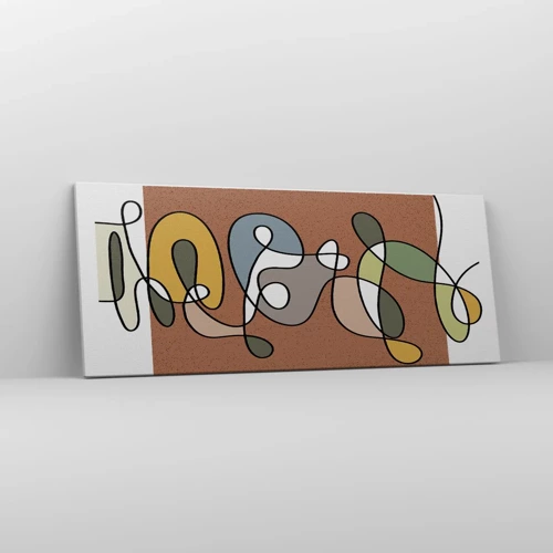 Impression sur toile - Image sur toile - Une abstraction qui mérite le sourire - 100x40 cm