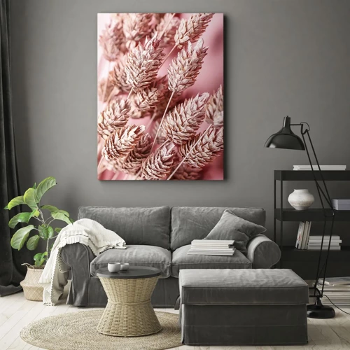 Impression sur toile - Image sur toile - Une cascade florale en rose - 45x80 cm