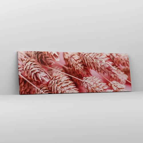 Impression sur toile - Image sur toile - Une cascade florale en rose - 90x30 cm