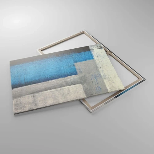 Impression sur toile - Image sur toile - Une composition poétique de gris et de bleu - 100x70 cm