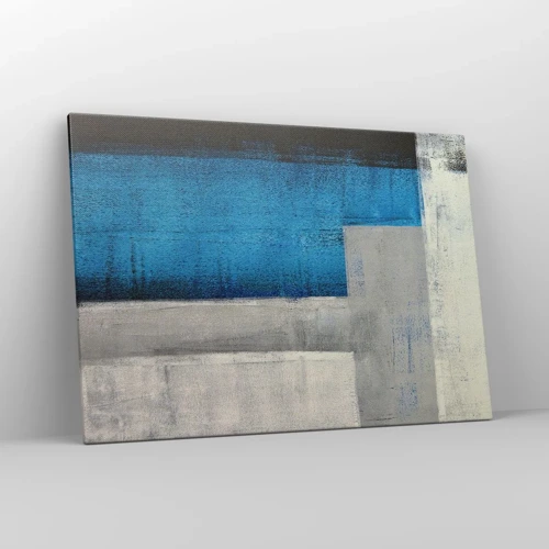 Impression sur toile - Image sur toile - Une composition poétique de gris et de bleu - 100x70 cm