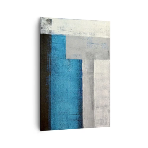 Impression sur toile - Image sur toile - Une composition poétique de gris et de bleu - 70x100 cm