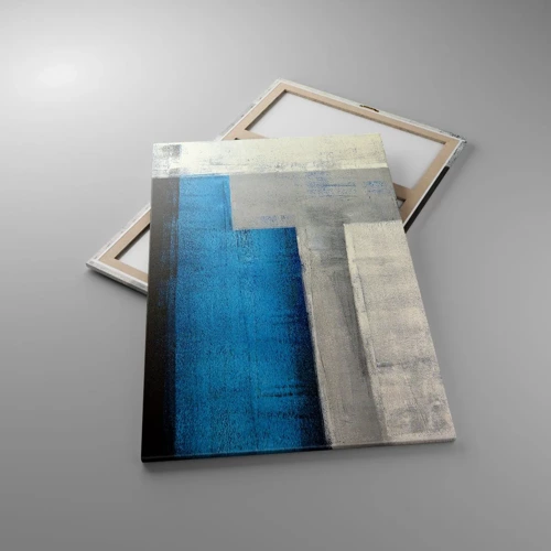 Impression sur toile - Image sur toile - Une composition poétique de gris et de bleu - 80x120 cm