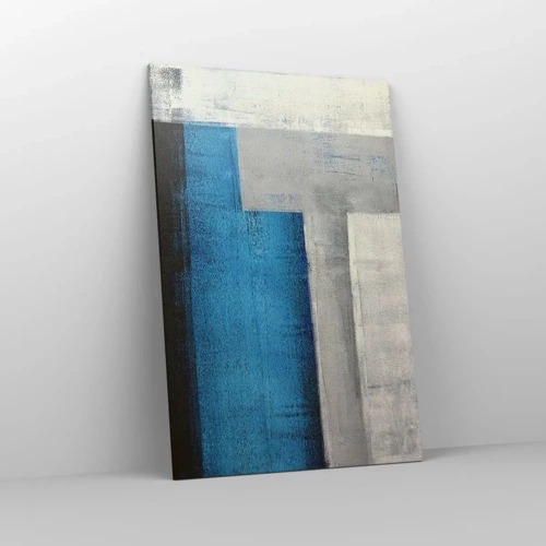 Impression sur toile - Image sur toile - Une composition poétique de gris et de bleu - 80x120 cm