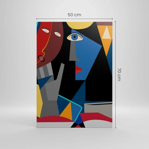 Impression sur toile - Image sur toile - Une conversation entre cubistes - 50x70 cm