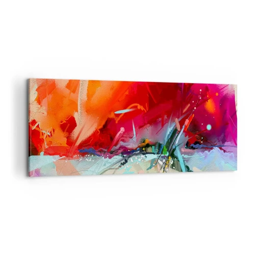 Impression sur toile - Image sur toile - Une explosion de lumières et de couleurs - 100x40 cm